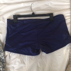 Navy blue bathing suit shorts